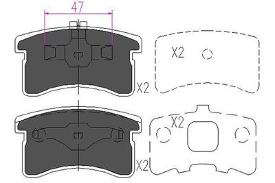 Brake Pad Set, disc brake Kavo Parts KBP-1506