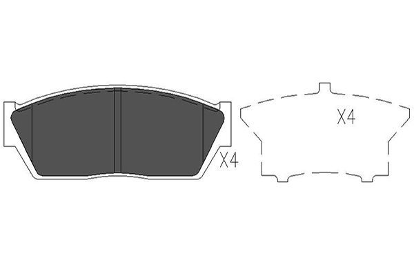 Kavo Parts KBP-2017 Brake Pad Set, disc brake