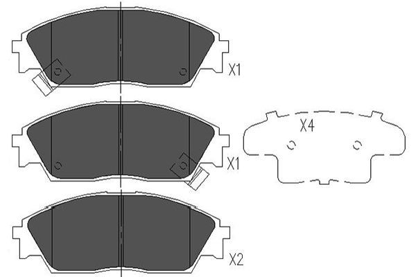 Kavo Parts KBP-2022 Brake Pad Set, disc brake