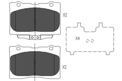 Brake Pad Set, disc brake Kavo Parts KBP-2039