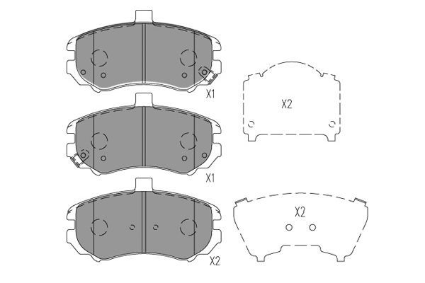 Kavo Parts KBP-3038 Brake Pad Set, disc brake