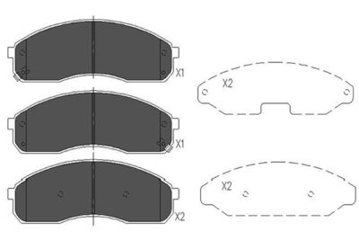 Brake Pad Set, disc brake Kavo Parts KBP-4012