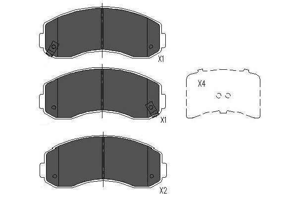 Kavo Parts KBP-4021 Brake Pad Set, disc brake