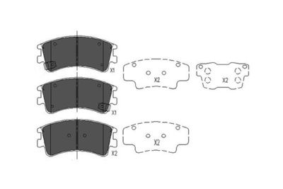Brake Pad Set, disc brake Kavo Parts KBP-4512