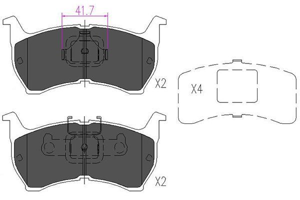 Kavo Parts KBP-4516 Brake Pad Set, disc brake