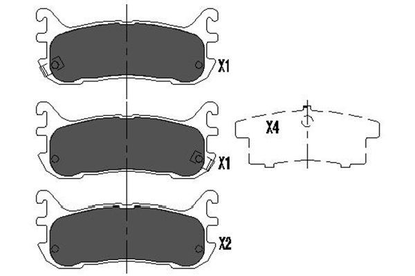 Kavo Parts KBP-4539 Brake Pad Set, disc brake
