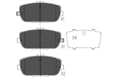 Brake Pad Set, disc brake Kavo Parts KBP-4551