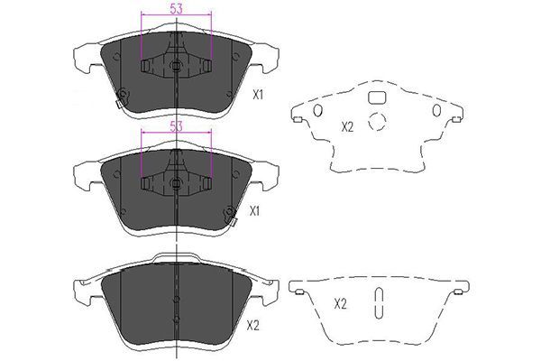 Kavo Parts KBP-4553 Brake Pad Set, disc brake