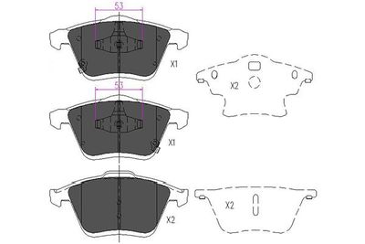 Brake Pad Set, disc brake Kavo Parts KBP-4553