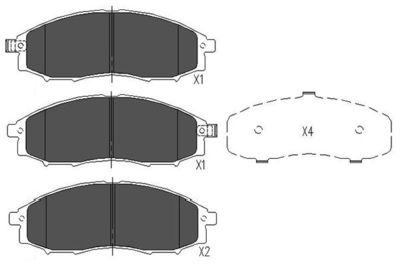 Brake Pad Set, disc brake Kavo Parts KBP-6518