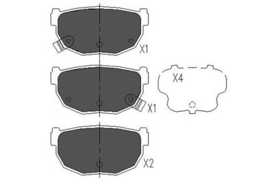 Brake Pad Set, disc brake Kavo Parts KBP-6542
