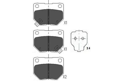 Brake Pad Set, disc brake Kavo Parts KBP-6545