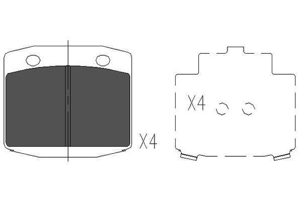 Kavo Parts KBP-6570 Brake Pad Set, disc brake