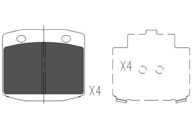 Brake Pad Set, disc brake Kavo Parts KBP-6570