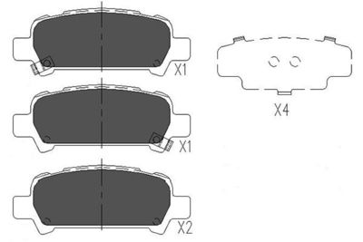 Brake Pad Set, disc brake Kavo Parts KBP-8002
