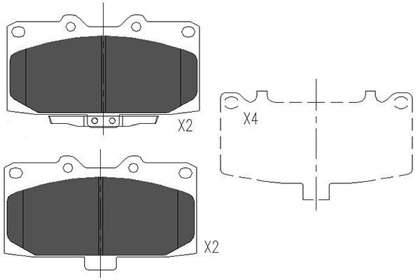 Kavo Parts KBP-8003 Brake Pad Set, disc brake