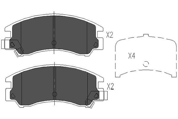 Kavo Parts KBP-8008 Brake Pad Set, disc brake