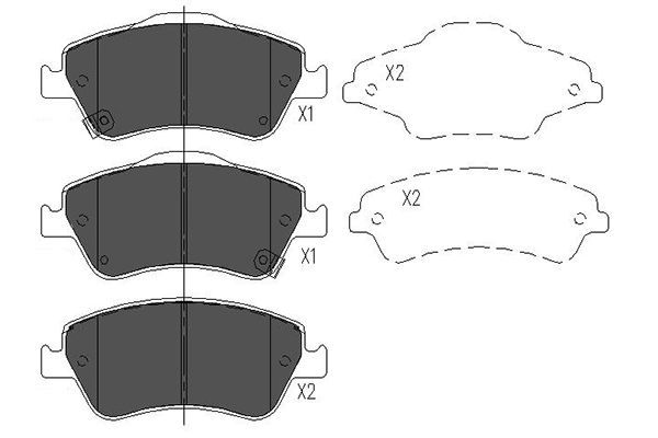 Kavo Parts KBP-9027 Brake Pad Set, disc brake