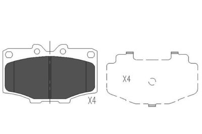 Brake Pad Set, disc brake Kavo Parts KBP-9028