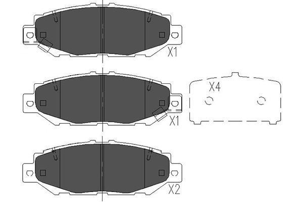 Kavo Parts KBP-9062 Brake Pad Set, disc brake