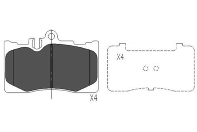 Brake Pad Set, disc brake Kavo Parts KBP-9071