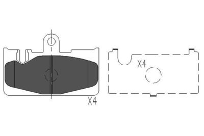 Brake Pad Set, disc brake Kavo Parts KBP-9073