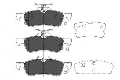 Brake Pad Set, disc brake Kavo Parts KBP-9106