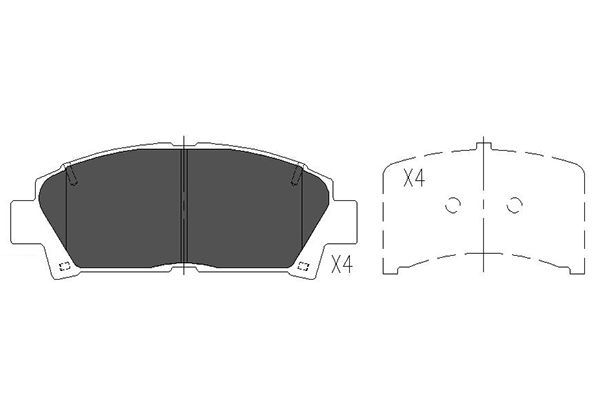 Kavo Parts KBP-9110 Brake Pad Set, disc brake
