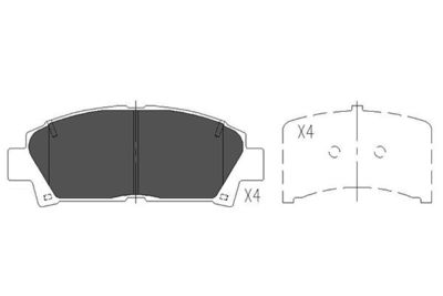 Brake Pad Set, disc brake Kavo Parts KBP-9110