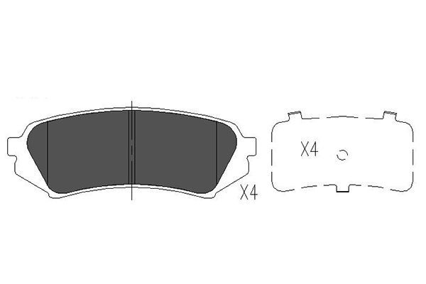 Kavo Parts KBP-9118 Brake Pad Set, disc brake