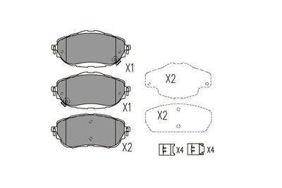 Brake Pad Set, disc brake Kavo Parts KBP-9123