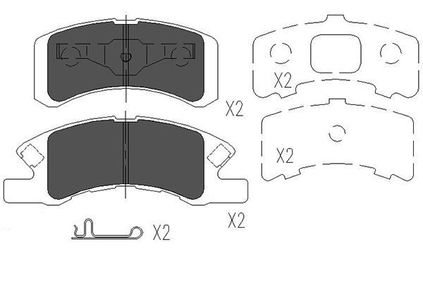 Kavo Parts KBP-1511 Brake Pad Set, disc brake