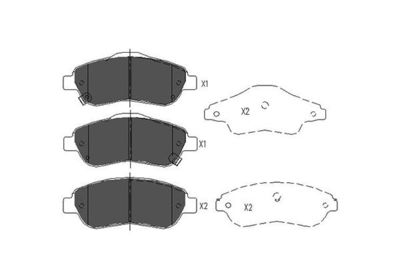Brake Pad Set, disc brake Kavo Parts KBP-2041