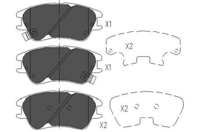 Brake Pad Set, disc brake Kavo Parts KBP-3009