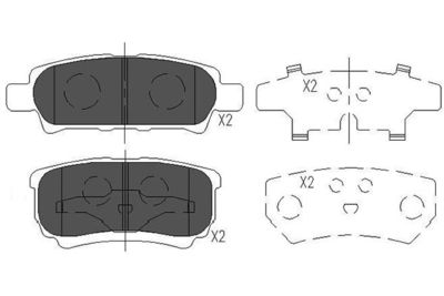 Brake Pad Set, disc brake Kavo Parts KBP-5518