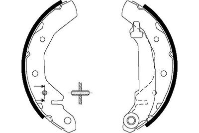 Brake Shoe Set Kavo Parts KBS-1407
