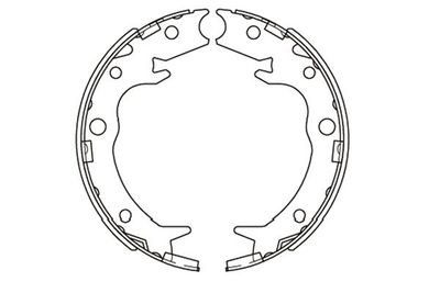 Brake Shoe Set, parking brake Kavo Parts KBS-2908
