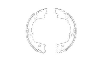 Brake Shoe Set, parking brake Kavo Parts KBS-3406