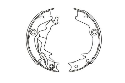 Brake Shoe Set, parking brake Kavo Parts KBS-3416