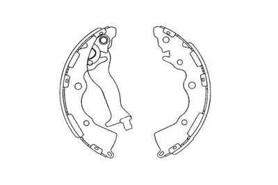 Brake Shoe Set Kavo Parts KBS-4405
