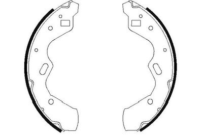 Brake Shoe Set Kavo Parts KBS-5412