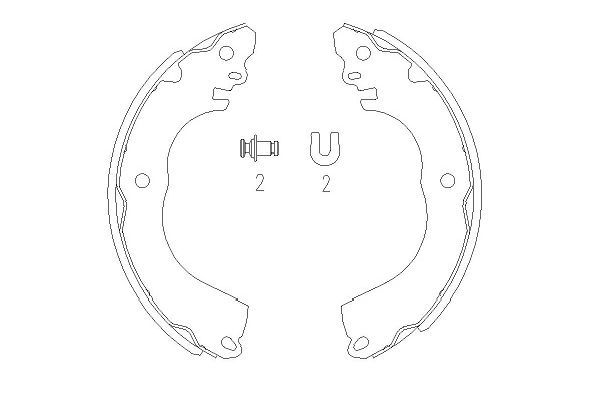 Kavo Parts KBS-7416 Brake Shoe Set