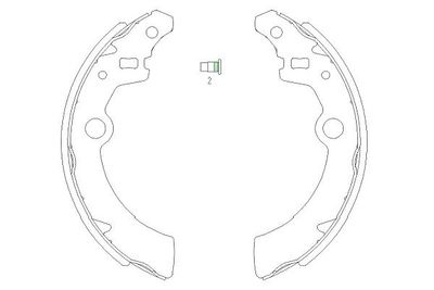 Brake Shoe Set Kavo Parts KBS-8907