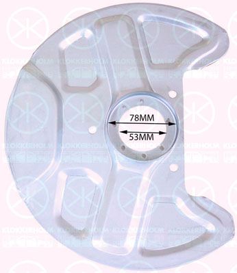 Splash Guard, brake disc KLOKKERHOLM 9040370