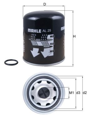 KNECHT AL 25 Air Dryer Cartridge, compressed-air system