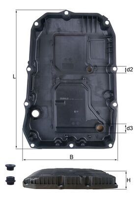 Oil Sump, automatic transmission KNECHT HX 196 KIT