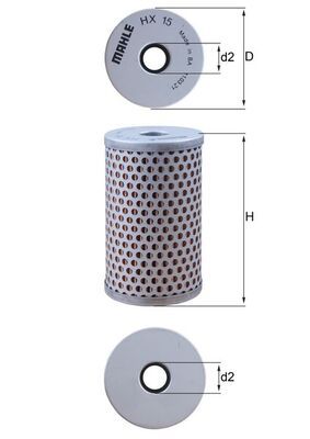 KNECHT HX 15 Hydraulic Filter, steering