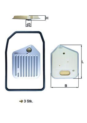 Hydraulic Filter, automatic transmission KNECHT HX 163KIT