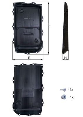 KNECHT HX 184KIT Oil Sump, automatic transmission