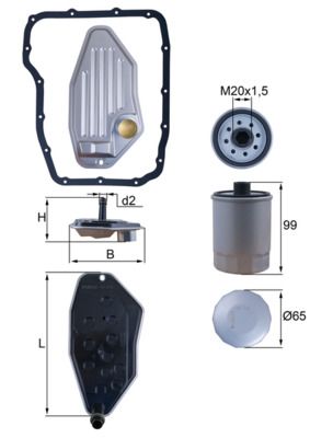 KNECHT HX 276 KIT Hydraulic Filter, automatic transmission